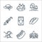 Picnic line icons. linear set. quality vector line set such as forest, hot dog, playground, bread, beer can, mushroom, fruit