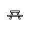 picnic place icon. Element of navigation for mobile concept and web apps. Thin line picnic place icon can be used for web and