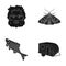 Picnic, rest, tourism and other web icon in black style.fishing, trailer, trip, icons in set collection.