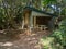 Picnic shelter covered seating area in a public rainforest park