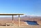 Picnic site with Powell Lake view, Utah.