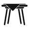 Picnic table icon simple vector. View top home