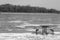 Picnic Table Icy Lake Shore