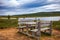 Picnic table at Peer Gynt Vegen scenic tourist mountain road in Oppland Norway