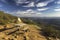 Picnic Table and Scenic San Diego County Landscape from Iron Mountain in Poway