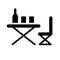 Picnic table vector, Barbecue related solid style icon