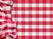 Picnic tablecloth checkered red background