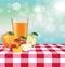 Picnic tablecloth with fruits