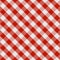 Picnic tablecloth seamless checkered pattern in red and white tones. Vector image