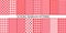 Picnic tablecloth seamless pattern. Vector illustration. Set red checkered prints