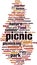 Picnic word cloud