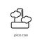 pico cao icon. Trendy modern flat linear vector pico cao icon on