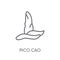 Pico cao linear icon. Modern outline Pico cao logo concept on wh