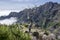 Pico Ruivo hiking, amazing magic landscape, incredible views, burned tree against blue sky, island Madeira, Portugal