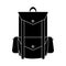 Pictogram backpack travel hiking equipment camping