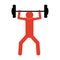 pictogram colorful with man weightlifting medium