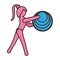 Pictogram girl sport ball element