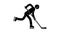 Pictogram Hockey Player leads the puck