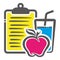 Pictogram icons planning nutrition nutrition food and nutrition diet drink. Ideal for informational