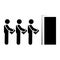 Pictogram of interview, job, jobless, line icon