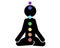 Pictogram meditate and the 7 chakras