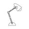 Pictogram office desk lamp light icon