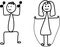 Pictogram person, stick figures people, man and woman playing sports