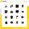 Pictogram Set of 16 Simple Solid Glyphs of medicine, sale notice, spa, sale advertisement, big sale