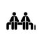 Pictogram of sit down, mans, job icon