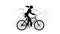 Pictogram woman riding a bicycle