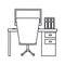 Pictogram workplace office space equipment design