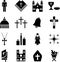 Pictograms of the catholic religion