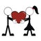 Pictograms love stick man and girl7