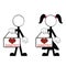 Pictograms love stick man and girl9