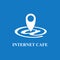 Pictograph Internet cafe Free wifi hotspot GPS map location