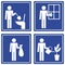 Pictograph - various chores, male