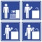 Pictograph - washing dishes, male
