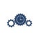 Pictograph of watch gears isolated on the white background.