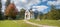 Pictorial pilgrimage chapel near lake lautersee, alpine landscape bavaria