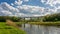 Pictorial view of a train bridge in Germany