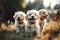Picture of an Adorable Small Happy Puppies Playing in Sun, created with Generative AI technology