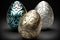 picture of adorned silver easter eggs