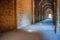 Picture of Ancient epic haunted fort in India in the bright afternoon depicting main door and windows