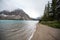 A picture of Bow lake, Bow peak and Bow glacier.