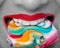 Picture of candy, lips and teeth