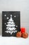 Picture Christmas tree made of artificial snow