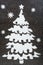 Picture Christmas tree made of artificial snow