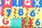 Picture of colored alphabets letters and numbers