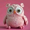 A Picture of a Crocheted Cute Owl, Ai Generated