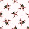 Picture of crossed out corona virus seamless pattern background. Fight , defeat, beat viral spread quarantine of covid 19.